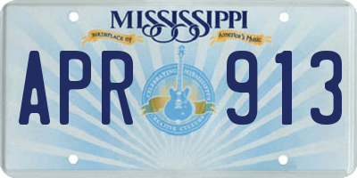 MS license plate APR913