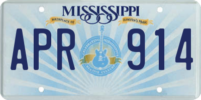 MS license plate APR914
