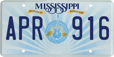 MS license plate APR916