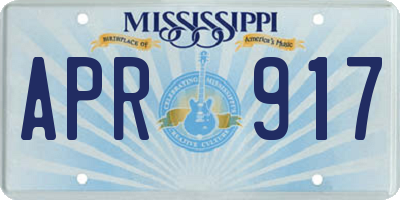 MS license plate APR917