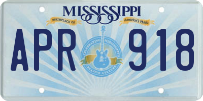 MS license plate APR918