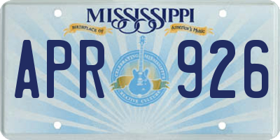 MS license plate APR926