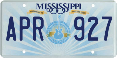 MS license plate APR927
