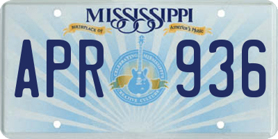 MS license plate APR936