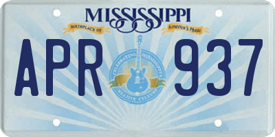 MS license plate APR937
