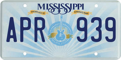 MS license plate APR939