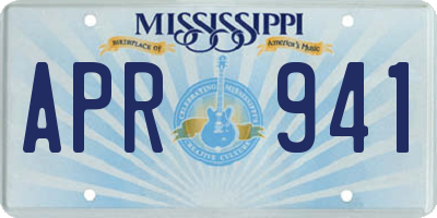 MS license plate APR941