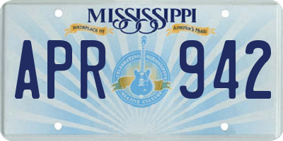 MS license plate APR942