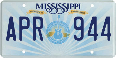 MS license plate APR944