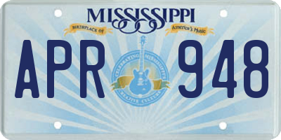 MS license plate APR948