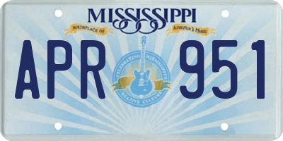 MS license plate APR951