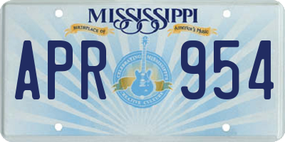 MS license plate APR954