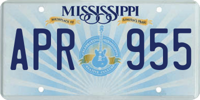 MS license plate APR955