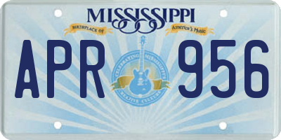 MS license plate APR956