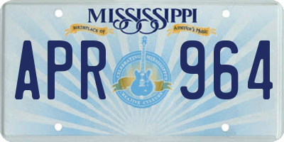 MS license plate APR964