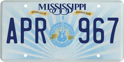 MS license plate APR967