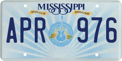 MS license plate APR976