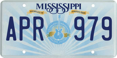 MS license plate APR979