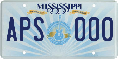 MS license plate APS000