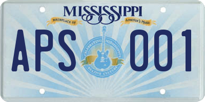 MS license plate APS001