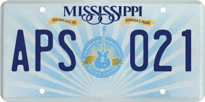 MS license plate APS021