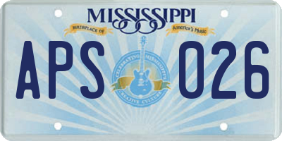 MS license plate APS026