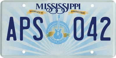 MS license plate APS042