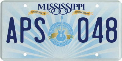 MS license plate APS048