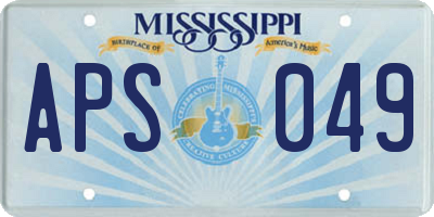 MS license plate APS049