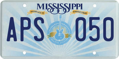 MS license plate APS050