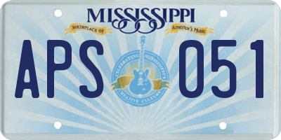 MS license plate APS051