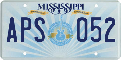 MS license plate APS052