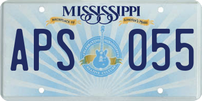 MS license plate APS055