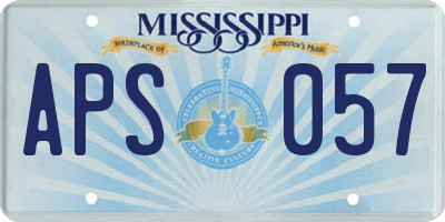 MS license plate APS057