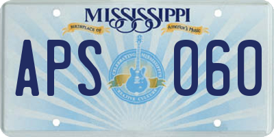 MS license plate APS060