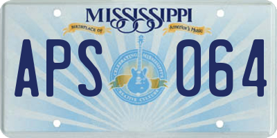 MS license plate APS064