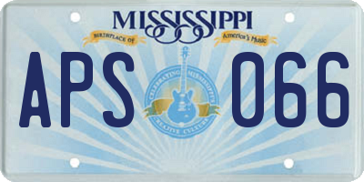 MS license plate APS066