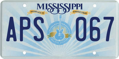 MS license plate APS067