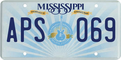 MS license plate APS069