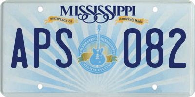 MS license plate APS082