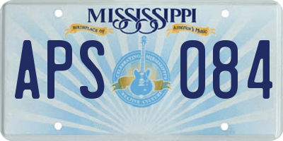 MS license plate APS084