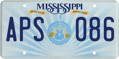 MS license plate APS086