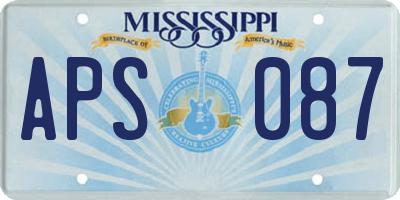 MS license plate APS087