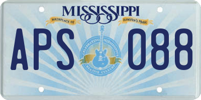 MS license plate APS088