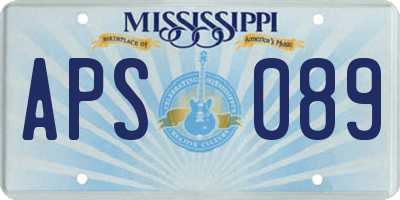 MS license plate APS089
