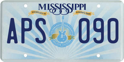MS license plate APS090