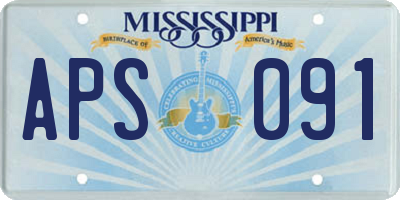 MS license plate APS091