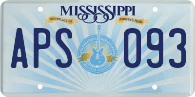 MS license plate APS093