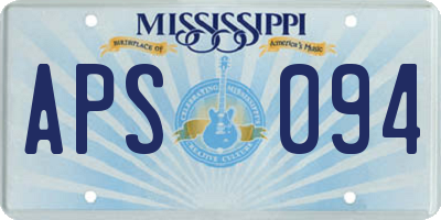 MS license plate APS094