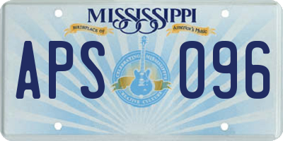 MS license plate APS096